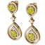 3.9 CTW Fancy Yellow SI Diamond Earrings 18K Yellow