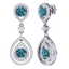 3.94 CTW Royalty Fancy Blue, SI Diamond Earrings 18K - 3