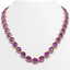 43.2 CTW Amethyst & Diamond Halo Necklace 10K Rose Gold