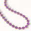 43.2 CTW Amethyst & Diamond Halo Necklace 10K Rose Gold - 2