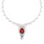 23.43 CTW Royalty Ruby & VS Diamond Necklace 18K Rose