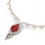 23.43 CTW Royalty Ruby & VS Diamond Necklace 18K Rose - 2
