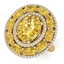 7.21 CTW Royalty Canary Citrine & VS Diamond Ring 18K