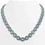 54.11 CTW Aquamarine & Diamond Halo Necklace 10K White