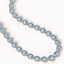 54.11 CTW Aquamarine & Diamond Halo Necklace 10K White - 2