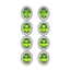 14.04 CTW Peridot & Diamond Halo Earrings 10K White