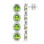 14.04 CTW Peridot & Diamond Halo Earrings 10K White - 2