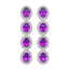 12.36 CTW Amethyst & Diamond Halo Earrings 10K White