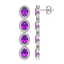 12.36 CTW Amethyst & Diamond Halo Earrings 10K White - 2
