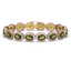 23.6 CTW Tourmaline & Diamond Halo Bracelet 10K Rose