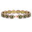 23.6 CTW Tourmaline & Diamond Halo Bracelet 10K Rose - 2