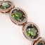 23.6 CTW Tourmaline & Diamond Halo Bracelet 10K Rose - 3