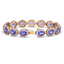 21.06 CTW Tanzanite & Diamond Halo Bracelet 10K Rose - 2