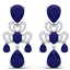 58.73 CTW Royalty Sapphire & VS Diamond Earrings 18K