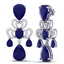 58.73 CTW Royalty Sapphire & VS Diamond Earrings 18K - 3