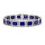 38.61 CTW Sapphire & Diamond Halo Bracelet 10K White