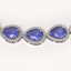 44.8 CTW Tanzanite & Diamond Halo Necklace 10K White - 2