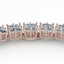 40 CTW Princess SI Diamond Necklace 18K Rose Gold