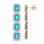 18.99 CTW Swiss Topaz & Diamond Halo Earrings 10K Rose - 2