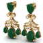 11.97 CTW Royalty Emerald & VS Diamond Earrings 18K - 2