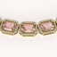 81.64 CTW Morganite & Diamond Halo Necklace 10K Yellow - 2