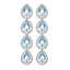 10.4 CTW Sky Topaz & Diamond Halo Earrings 10K White