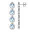 10.4 CTW Sky Topaz & Diamond Halo Earrings 10K White - 2