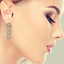 6.01 CTW Cushion Diamond Designer Earrings 18K Yellow - 2