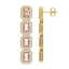 19.81 CTW Morganite & Diamond Halo Earrings 10K Yellow - 2