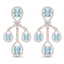 25.94 CTW Royalty Sky Topaz & VS Diamond Earrings 18K