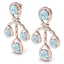 25.94 CTW Royalty Sky Topaz & VS Diamond Earrings 18K - 2