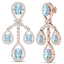 25.94 CTW Royalty Sky Topaz & VS Diamond Earrings 18K - 3