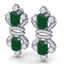 27.36 CTW Royalty Emerald & VS Diamond Earrings 18K - 2