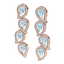 15.69 CTW Royalty Sky Topaz & VS Diamond Earrings 18K - 2