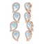 15.69 CTW Royalty Sky Topaz & VS Diamond Earrings 18K - 3