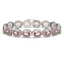 22.8 CTW Morganite & Diamond Halo Bracelet 10K White