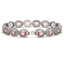 22.8 CTW Morganite & Diamond Halo Bracelet 10K White - 2