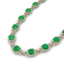 56 CTW Emerald & VS/SI Diamond Necklace 14K Yellow Gold