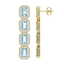 18.99 CTW Sky Topaz & Diamond Halo Earrings 10K Yellow - 2