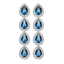 11.2 CTW London Topaz & Diamond Halo Earrings 10K White