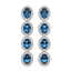 14.76 CTW London Topaz & Diamond Halo Earrings 10K