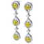 5.11 CTW Fancy Yellow SI Diamond Earrings 18K White - 2