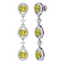5.11 CTW Fancy Yellow SI Diamond Earrings 18K White - 3