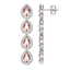 10.4 CTW Morganite & Diamond Halo Earrings 10K White - 2