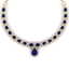 51.41 CTW Royalty Sapphire & VS Diamond Necklace 18K