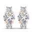 2.9 CTW Certified VS/SI Diamond 3 Stone Stud Earrings