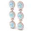 25.06 CTW Royalty Sky Topaz & VS Diamond Earrings 18K - 2