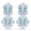34.96 CTW Royalty Sky Topaz & VS Diamond Earrings 18K