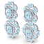 34.96 CTW Royalty Sky Topaz & VS Diamond Earrings 18K - 2