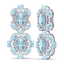 34.96 CTW Royalty Sky Topaz & VS Diamond Earrings 18K - 3